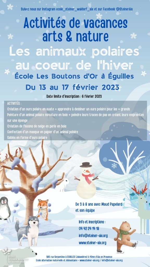 Activités vacances de Février 2023